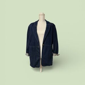 Dark Blue Denim Blazer